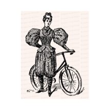 Victorian Lady Cyclist in Bloomers | Woman in Rational Dress / Pants with Bicycle | Instant Download Feminist Vector Clip Art SVG PNG JPG