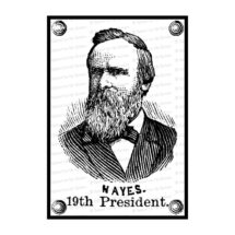 Digital President Rutherford B. Hayes Victorian Portrait |  Antique United States Presidential Vector Clipart | Instant Download