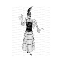 Jazz Age Flapper | Vintage Pre-Roaring Twenties Flapper Woman Vector Clip Art Instant Download | SVG PNG JPG