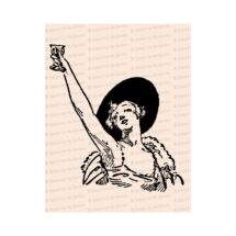 Jazz Age Flapper Raising Drinking Glass in Toast | Vintage 1920s Woman Toasting, Celebration Vector Clip Art Instant Download | SVG PNG JPG