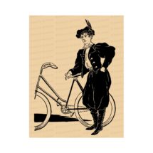 Victorian Lady Cyclist in Bloomers | Woman in Rational Dress / Pants with Bicycle | Instant Download Feminist Vector Clipart SVG PNG JPG