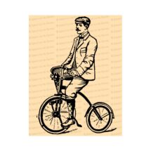 Digital Vintage Victorian Gentleman on Bicycle |  Antique Man on Bike Illustration Instant Download | Cycling Vector Clipart SVG PNG JPG