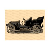 Digital Vintage Edwardian Car |  Antique Automobile Illustration Instant Download | Pope Motor Car Vector Clipart SVG PNG JPG
