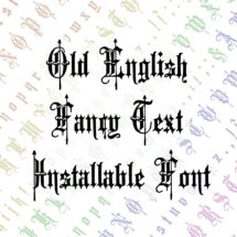 Installable Font  Victorian Old English Fancy Text Ornamental | Vintage Ornamental Uppercase & Lowercase Letters, Calligraphy OTF TTF