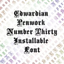 Installable Font Edwardian Ornamental Penwork | Vintage Hand-Drawn Fancy Flourished Uppercase & Lowercase Letters, Calligraphy OTF TTF