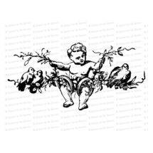 Vintage Cherub with Birds and Wedding Rings | Antique Victorian Wedding Clipart | Vector Romantic, Engagement, Flowers SVG PNG JPG