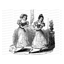 Georgian Dancing Women | Vintage Dancing Girls Vector Clip Art | Antique Dancers, Ladies Clipart SVG PNG JPG