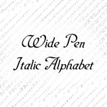 Vector Clipart Vintage Penwork Wide Pen Italic Alphabet | Ornamental Uppercase & Lowercase Letters, Numbers Punctuation Calligraphy SVG PNG