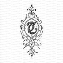 Ornamental Penwork Initial Letter T Vector Clipart  | Vintage Victorian Capital Letter T, Fancy Antique Monogram SVG PNG JPG