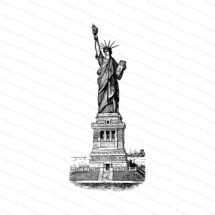 Victorian Statue of Liberty |  American Patriotic U.S.A. Lady Liberty | United States Vector Clip Art SVG PNG JPG Digital