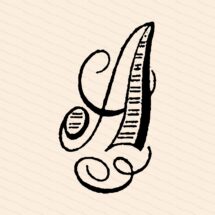 Ornamental Penwork Initial Letter A Vector Clipart  | Vintage Victorian Capital Letter A, Antique Monogram SVG PNG JPG