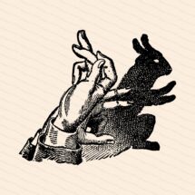 Vintage Victorian Shadow Puppet | 1890s Rabbit Shadow Vector Clipart | Bunny, Hare Hand Shadow Puppetry, Puppets | Download SVG PNG JPG