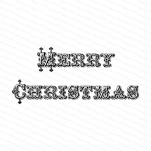 Vintage Victorian "Merry Christmas" Antique Font Christmas Words Vector Clipart | Minaret Canon SVG PNG JPG