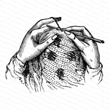 Vintage Victorian Crocheting Hands | Antique Crochet Clipart Instant Download  SVG PNG JPG