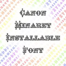 Installable Font Victorian Canon Minaret Ornamental | Vintage Hand-Drawn Uppercase & Lowercase Serif Letters, Numbers, Punctuation OTF TTF
