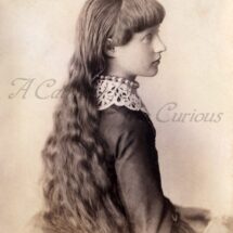 Antique Photo DOWNLOAD | Lovely Young Victorian Girl with Long Hair, Necklace, & Lace Collar | young lady child photograph digital png jpg