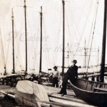 Antique Photo DOWNLOAD | Men at Dock with Vintage Sailboats | nautical ocean sea boat sailing edwardian photograph digital png jpg