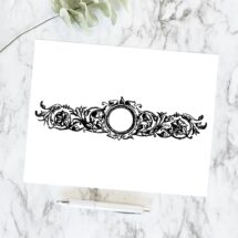 Vintage Floral Border | Antique Victorian Round Frame with Flowers and Leaves | Vector Instant Download SVG PNG JPG