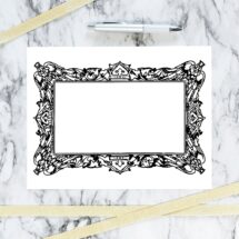 Vintage Ornate Edwardian Royal Border | Antique Decorative Frame with Crowns  | Fancy Vector Clipart SVG PNG JPG