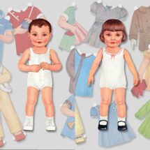 Bobby and Joan Printable Paper Dolls | Retro 1930s Style Paper Doll | Boy and Girl Instant Digital Download Kid's Activity PDF
