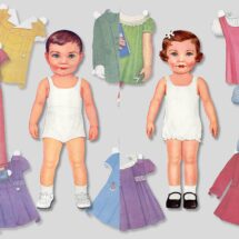 Tommy and Patsy Printable Paper Dolls | Retro 1930s Style Paper Doll | Boy and Girl Instant Digital Download Kid's Activity PDF