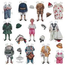 Printable Old Fashioned Boy Paper Doll | Vintage 1918 Betty Bonnet's Valentine Paper Doll | Instant Digital Download Kid's Activity PDF