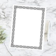 Vintage Art Nouveau Border Element | Antique Rectangular Frame Decorative Element | Vector Curves Ovals Geometric Download SVG PNG JPG