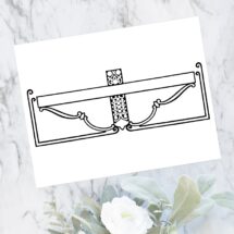 Vintage Art Nouveau Title Border Element | Antique Geometric Curves Header Frame | Vector Clipart SVG PNG JPG