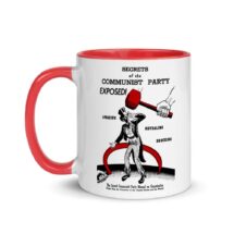 Red Scare Mug: Secrets of the Communist Party Exposed! Retro Unisex Shirt, Hammer and Sickle, Uncle Sam Communism Ceramic