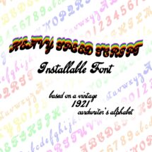 Installable Script Font Vintage 1920s  | Uppercase & Lowercase Cursive Letters, Numbers, Punctuation Lettering Handwritten Penwork OTF TTF