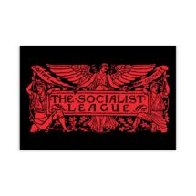 Socialist Poster: The Socialist League Unframed, Red on Black, Agitate, Educate, Organize! Walter Crane Socialism 12×18 Leftist Unframed