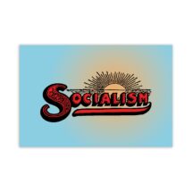 Socialist Poster: Socialism Sunrise  | Retro Edwardian Leftist Wall Art, Anti-Capitalist Gift Unframed