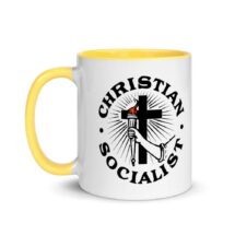 Christian Socialist Mug, Religious Leftist Ceramic Mug, Anti-Capitalist, Socialism Socialist Gift