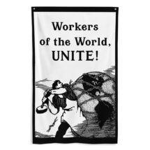 Workers Flag: Worker Smashing the Chains of Oppression | Workers of the World Unite! 5×3 Foot Retro Socialist Communist Leftist Pro-Labor