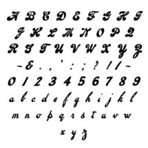 Vector Clipart Vintage 1920s Script Alphabet | Uppercase & Lowercase Cursive Letters, Numbers, Punctuation Lettering Handwritten SVG PNG