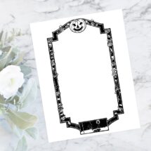 Digital Vintage 1920s Border Vector Clipart | Spooky Skeletons Skulls Jack-o-lantern Rats Pumpkins Frame Download SVG PNG JPG