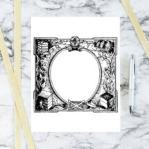 Vintage Bee Keeping Border | 1920s Insect Frame | Hive, Bees, Floral Vector Clip Art Instant Download PNG JPG SVG