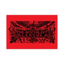 Socialist Poster: The Socialist League, Black on Red Agitate, Educate, Organize! Walter Crane Socialism 12×18" Leftist Unframed