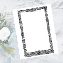 Digital Vintage Rose Flower Frame | Vector Clipart Roses Floral Botanical Border Element | Instant Download SVG PNG JPG