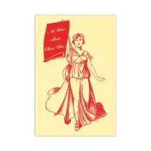 Leftist Poster: No War But Class War, Retro 1920s Style Socialism | Edwardian Socialist Communist Solidarity Wall Art Print Unframed