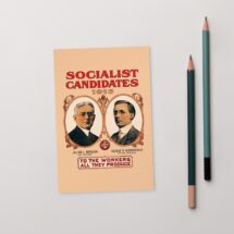 1916 Socialist Candidates Campaign Poster 4×6 Postcard Leftist Edwardian Socialism Allan Benson George Kirkpatrick Flat Card, Small Gift