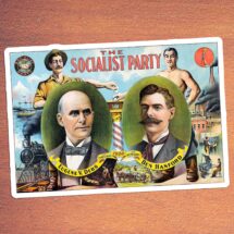 Socialist Party Kiss-Cut Large Sticker | Eugene V. Debs, Ben Hanford | Retro Socialism, Small Gift