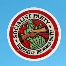 Large Socialist Party Sticker | Workers of the World Unite! | Retro Socialism for Laptop Water Bottle Etc, Small Gift