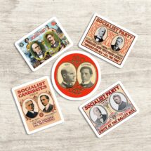 Socialist Campaign Posters Sticker Set | 5 Vinyl Stickers | US Presidential Edwardian Socialism | Eugene V Debs, Small Gift