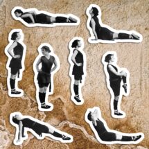 Retro Limber Ladies #1 Sticker Set | 8 Vinyl Workout Women Stickers | Exercise, Gym, Health, Fitness Stretch, Small Gift