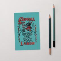 Capital and Labor 4×6" Postcard Edwardian Communist Socialist Retro Socialism Communism Leftist Antique Book Cover Flat Card