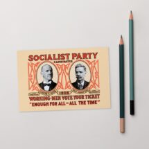 Socialist Party 1908 Campaign Poster 4×6" Postcard Leftist Edwardian Socialism | Eugene V Debs Ben Hanford Flat Card, Small Gift