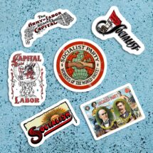 Socialist Sticker Variety Set | Workers of the World Unite! 6 Vinyl Stickers | Retro Socialism Capital & Labor, Small Gift